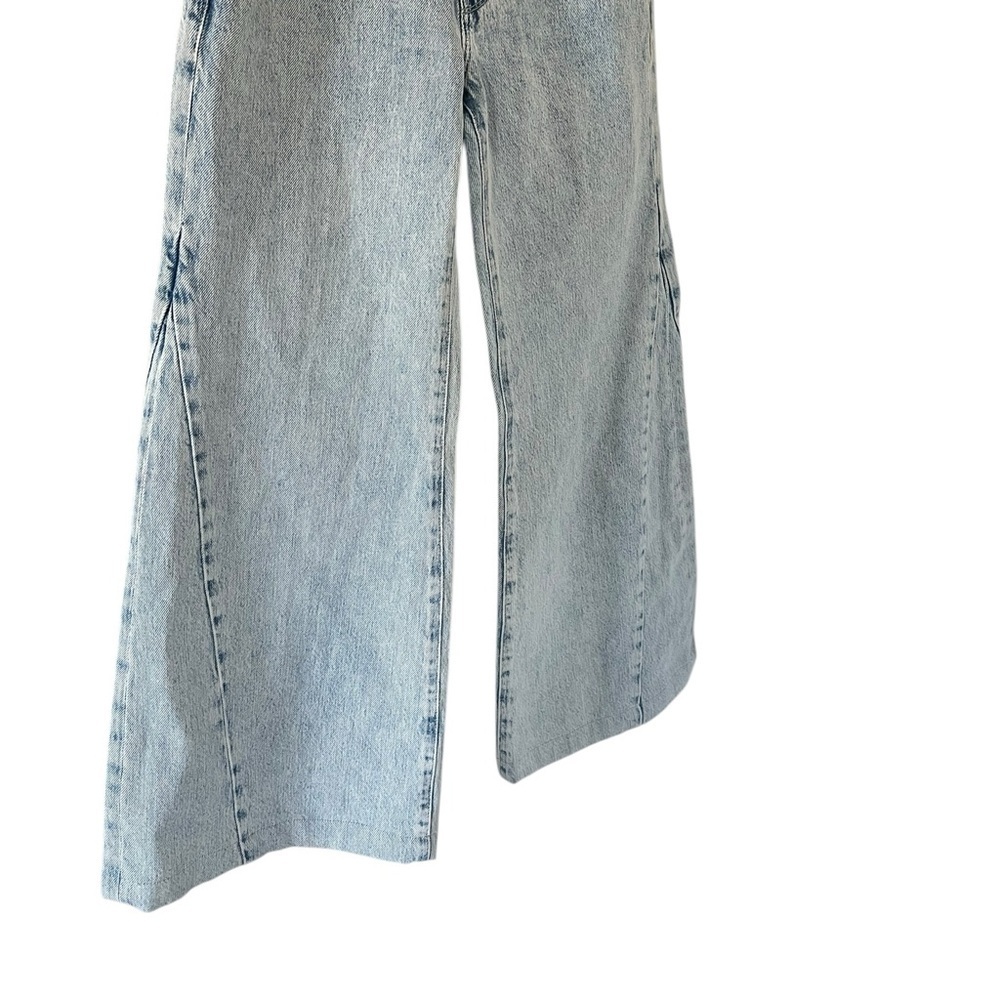 Frame Denim Light Wash Wide Leg Jeans - Light Blue - Picture 9 of 9